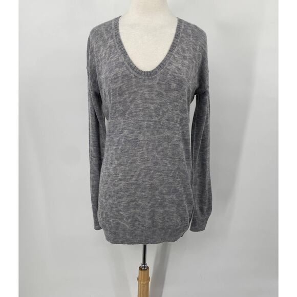 Rebecca Taylor Gray V-Neck Sweater - Picture 2 of 8